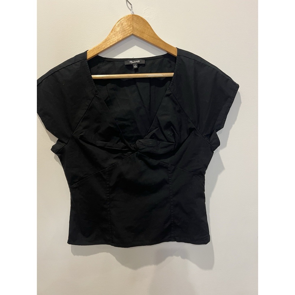 Madewell Black Cotton Top Size 4